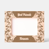 グレ最高のンドフォーエバー白フローラ渦巻き レーザー彫刻フレーム (正面)