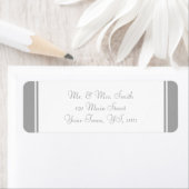 グレ淡い色のー差出人住所 ラベル (インサイチュ)