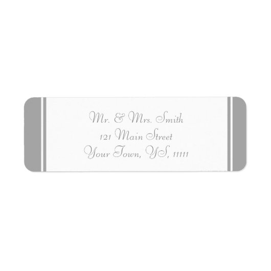 グレ淡い色のー差出人住所 ラベル (正面)