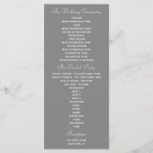 グレ淡い色のー結婚式 プログラム (裏面)