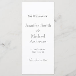 グレ淡い色のー結婚式 プログラム