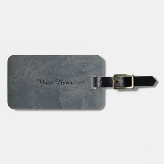 グレ無地のー ラゲッジタグ (正面横)