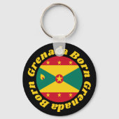 グレ生まれナ | キュートなグレナダ国旗と黄文字 キーホルダー (裏面)