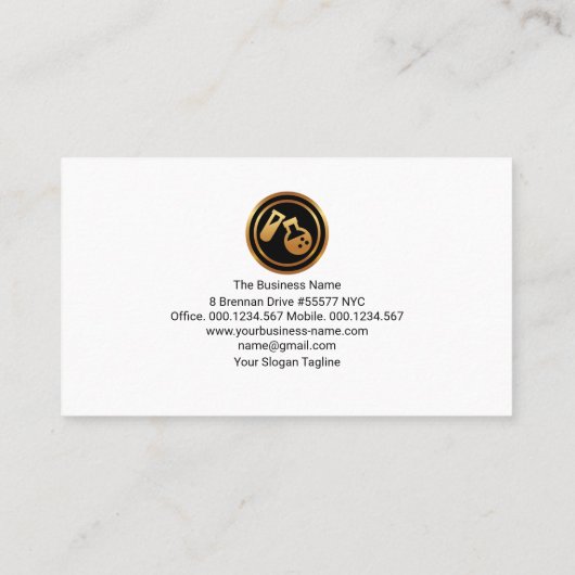 グレ素晴らしー多角グランジ形結晶化学者 名刺 (裏面)