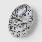 グレ素朴ーパーソナライズされたウッドカスタム ラウンド壁時計 (傾斜)