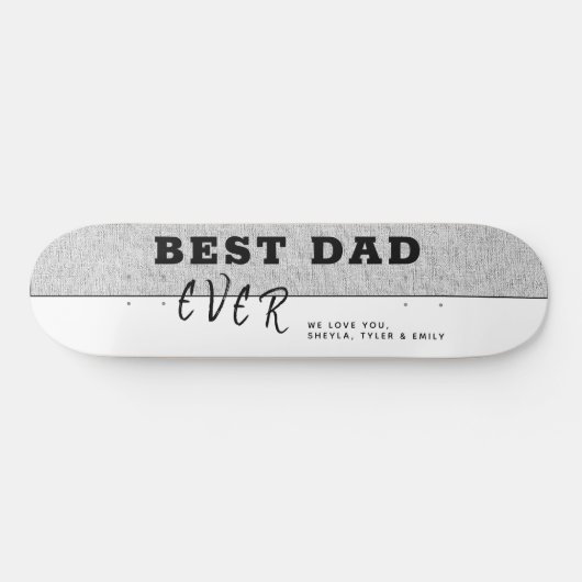 グレ素朴ー最高のパパエバータイポグラフィ父の日 スケートボード (横)