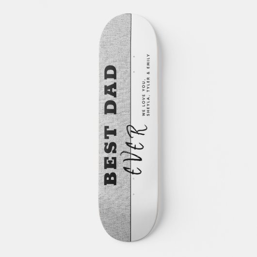 グレ素朴ー最高のパパエバータイポグラフィ父の日 スケートボード (正面)