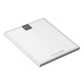 グレ縁どーモダンモノグラム ノートパッド (アングル)