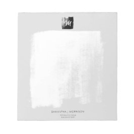 グレ芸術的イフォーマルモノグラム名ユニーク エレガント ノートパッド