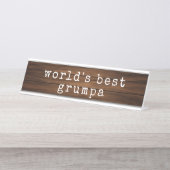 グロおもしろいンパおじいちゃんの日ユニーク デスクネームプレート (正面)