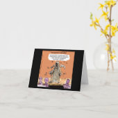 グロイムショット・リーパー グリム・リーパー スタンドアップ コミック 面白い カード (黄色い花)