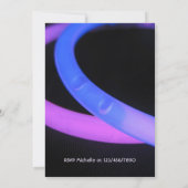 グロウインザダーク ネオンテーマパーティー 招待状 (裏面)