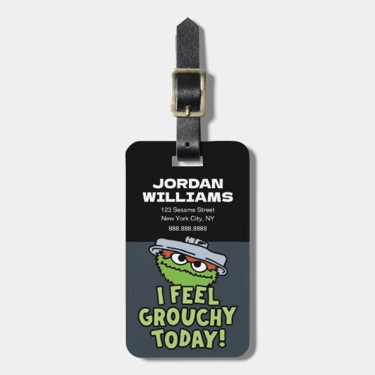 グロウチのオスカー |グラチ感じーチー |名前の追加 ラゲッジタグ (正面縦)