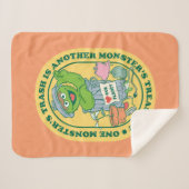 グロウチのオスカー |モンスタートレジャーバッジ シェルパブランケット (正面(横))