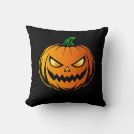 グロウハロウィンカボチャの怖い顔 - ハロウィン クッション