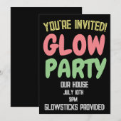 グロウパーティー 誕生日 子供用 オーダーメイド 招待状 (正面/裏面)