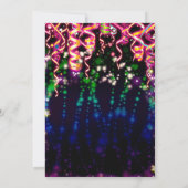 グロウパーティ ネオン カラフル バースデー 招待状 (裏面)