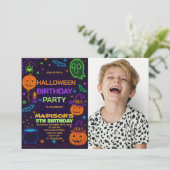 グロウパーティ ハロウィン 誕生日 招待状 (スタンド正面)