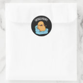 グロウポテトベグおもしろいジープンズダークBG ラウンドシール (バッグ)