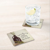 グロウラーホップデイジー醸造所ウェディング日付を保存 スクエアペーパーコースター (インサイチュ)