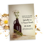 グロウラーホップデイジー醸造所ウェディング日付を保存 セーブザデート