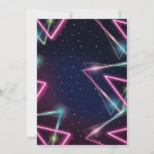 グロウ クレイジー ネオン カラフル バースデー パーティー 招待状 (裏面)