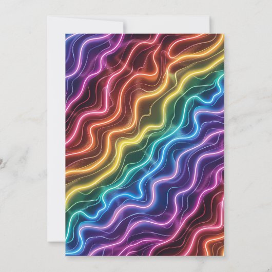 「グロウ クレイジー」ネオン 誕生日おめでとう 招待状 (裏面)