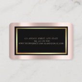 グロエレガントモモダンルーズ,金ゴールドドレスバラ金ゴールド 名刺 (裏面)