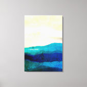 グロカッコいいング海ブルーシー抽象芸術絵画ズ キャンバスプリント (正面)