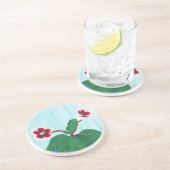 グロキシニアアフリカスミレ花冠 コースター (側面)