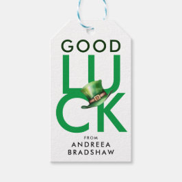 グロクールック・グリーンとホワイト・セント・パトリックの帽子 ギフトタグ