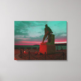 グロスターの漁師の像が包まれている キャンバスプリント