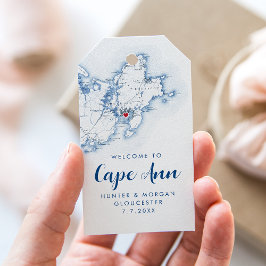 グロスターエレガントマモダンネイビー結婚式の引き出物 ギフトタグ