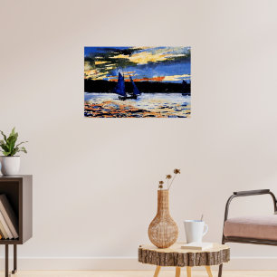 グロスターサンセット絵画ズバイウィンスローホーマー ポスター