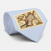 グロスターシャーカウンティイングランド旧古美術館地図 ネクタイ (ロール)