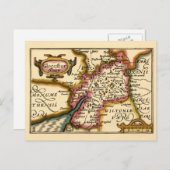 グロスターシャーカウンティイングランド旧古美術館地図 ポストカード (正面/裏面)