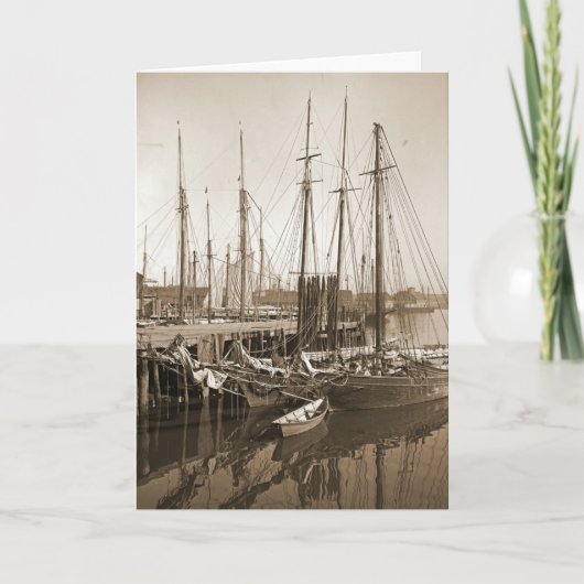 グロスターマサチューセッツ州ワーフ1905 カード (正面)