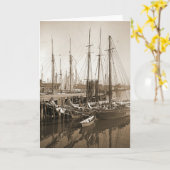 グロスターマサチューセッツ州ワーフ1905 カード (黄色い花)