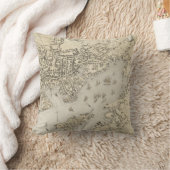 グロスターマサチューセッツ(1873年)のヴィンテージの地図 クッション (ブランケット)