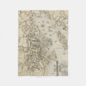 グロスターマサチューセッツ(1873年)のヴィンテージの地図 フリースブランケット (正面)