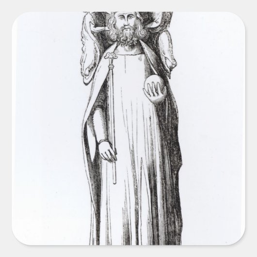 グロスター大聖堂エドワード2世の肖像画 スクエアシール (正面)