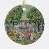 グロスター港(キャンバスの油) セラミックオーナメント (裏面)