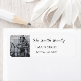 グロスター漁師が網のアドレスを繕う ラベル