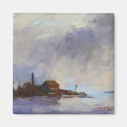 「グロスター絵を描工場」磁石 マグネット (正面)