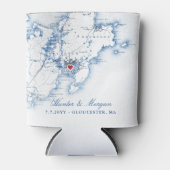 グロスター、MAマップ結婚式の引き出物ドリンクホルダー 缶クーラー (正面)