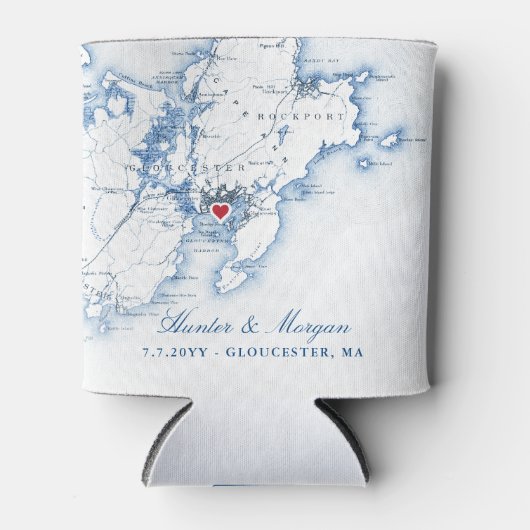 グロスター、MAマップ結婚式の引き出物ドリンクホルダー 缶クーラー (正面)