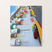 グロスターMAのロブスターの建物ブイ ジグソーパズル (縦)