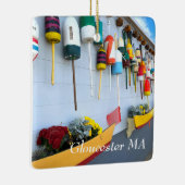 グロスターMAのロブスターの建物ブイ セラミックオーナメント (右)