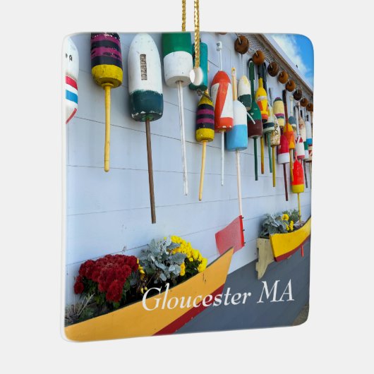 グロスターMAのロブスターの建物ブイ セラミックオーナメント (右)