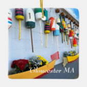 グロスターMAのロブスターの建物ブイ セラミックオーナメント (正面)